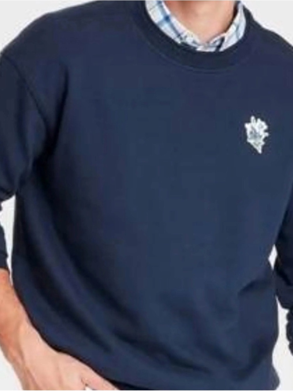 Goodfellow & Co Navy Crewneck Sweatshirt with Chest Crest